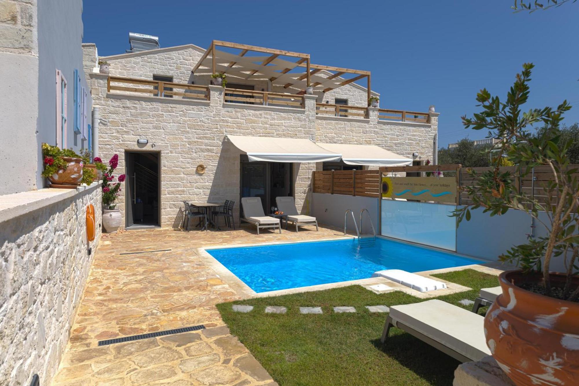 Sun Flower Villas With Sea View Agia Marina Buitenkant foto
